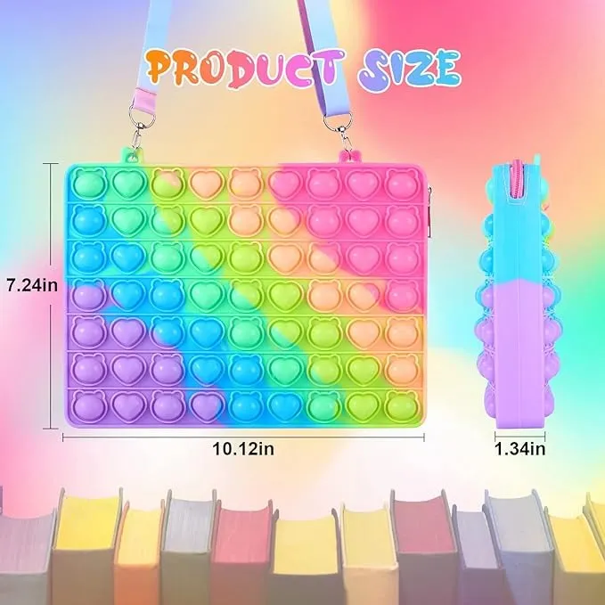 Push Pop It Bolso Arcoíris Para Niñas Burbujas Reventar - Imagen 2