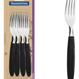 Tenedor Tramontina De Mesa Y Asados 12 Unid 23362/900 Negro
