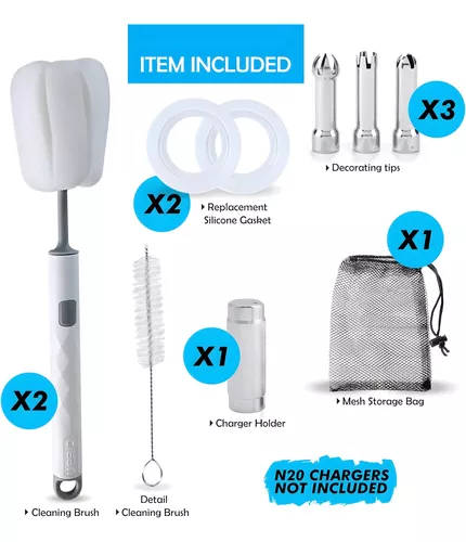 Dispensador Crema Chantilly 500 Ml Alumino Grado Profesional - Imagen 4