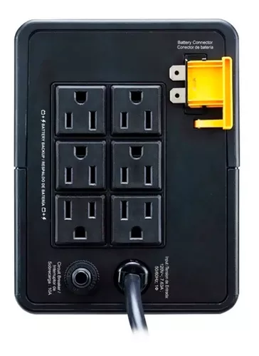 Ups Apc Bvx1200l-lm 1200va Interactiva 6 Tomas Avr 650 Watts - Imagen 2