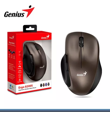 Mouse Genius Ergonomico 8200s Inalambrico Chocolate - Imagen 2