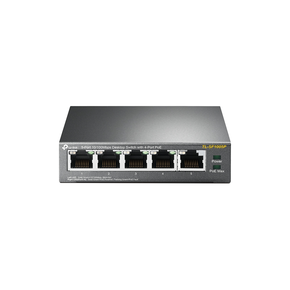 Switch Escritorio Tp-link Poe 5 Puertos 10/100, Tl-sf1005p