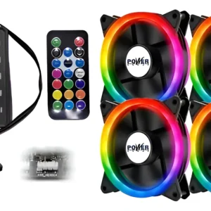 Kit 4 Ventiladores Power Group Rgb Y Argb + Controlador