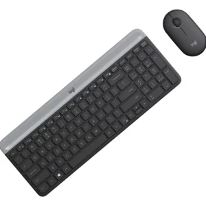 Combo Inalámbrico Logitech Mk470 Slim Teclado Y Mouse Negro