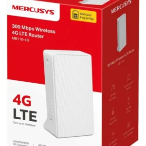 Router Inalámbrico Mercusys Mb110-4g Sim 4g Lte De 300mbps Wi-fi Wan/lan Color Blanco