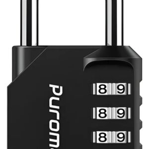 Puroma Candado Con Combinación 4 Digitos Negro