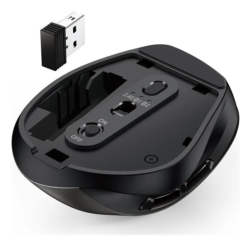 Mouse Genius Ergonómico Inalámbrico Bluetooth Ergo 9000s Negro - Imagen 4