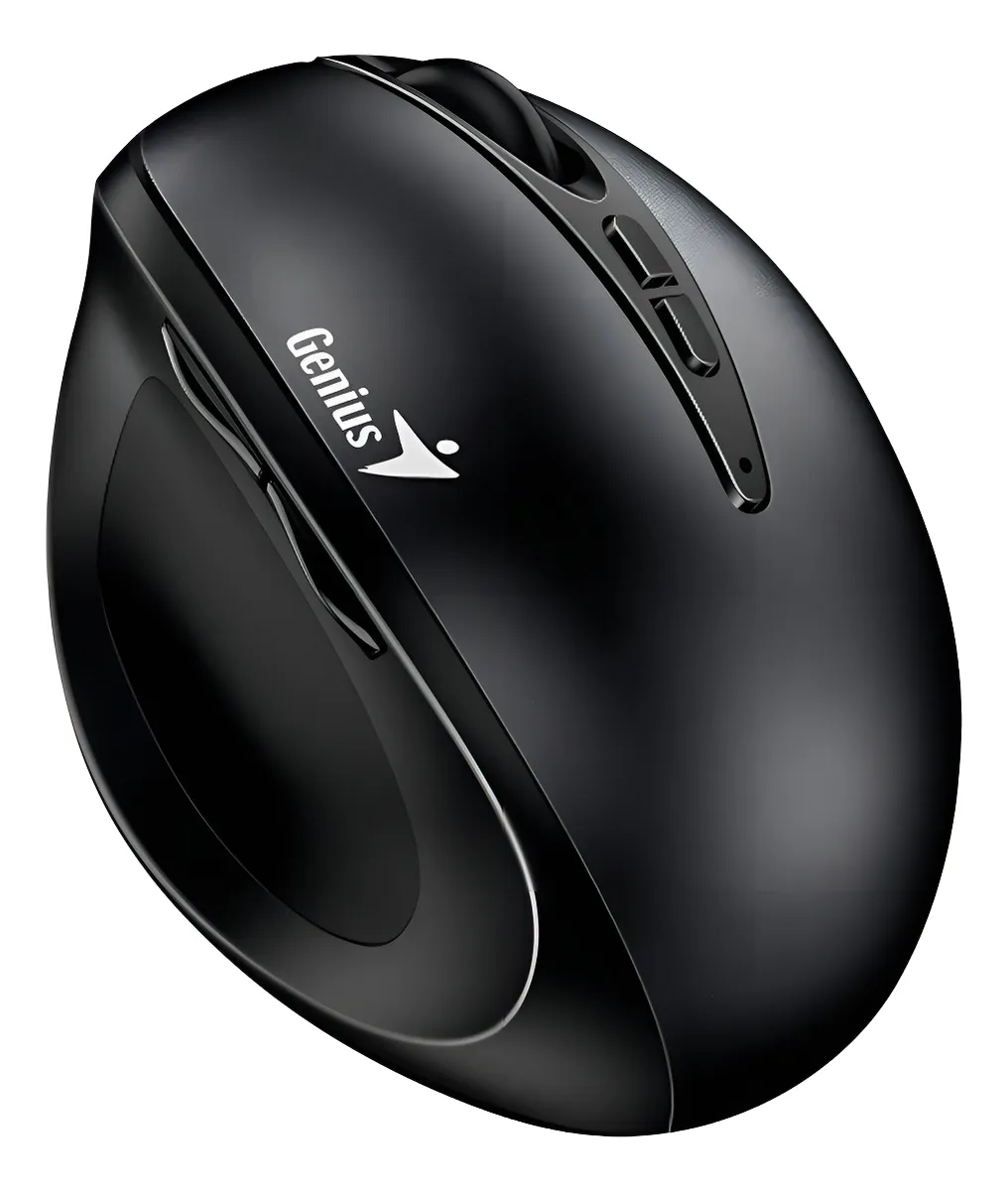 Mouse Genius Ergo 8300s Inalámbrico Vertical 7-botones Negro
