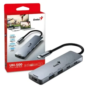 Hub Genius Uh-500 5 En 1 Usb Tipo C A Hdmi 2xusb 3.0 2xusb C