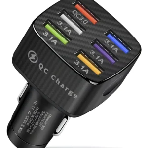 Adaptador Cargador Rapido Automovil 6 Puertos Multiples