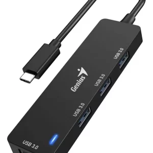 Hub Usb 3.0 Genius Uh-400 De 4 Puertos Color Negro