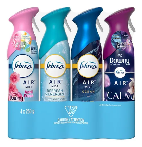 Ambientador Para Carro Febreze 4 Unidades 250 G / 8.8 Oz