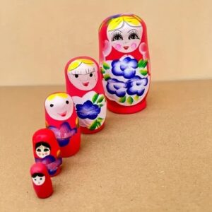 Muñecas Rusas Matryoshka De Madera 5 Piezas