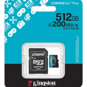 Tarjeta De Memoria Kingston Sdcg4/512gb Canvas Go! Plus Con Adaptador Sd 512gb