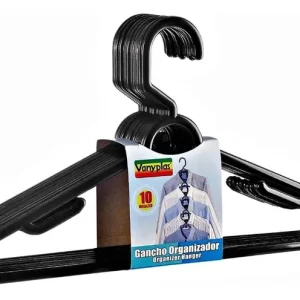 Gancho Ropa Ahorra Espacio Plástico 10 Un. Vanyplas