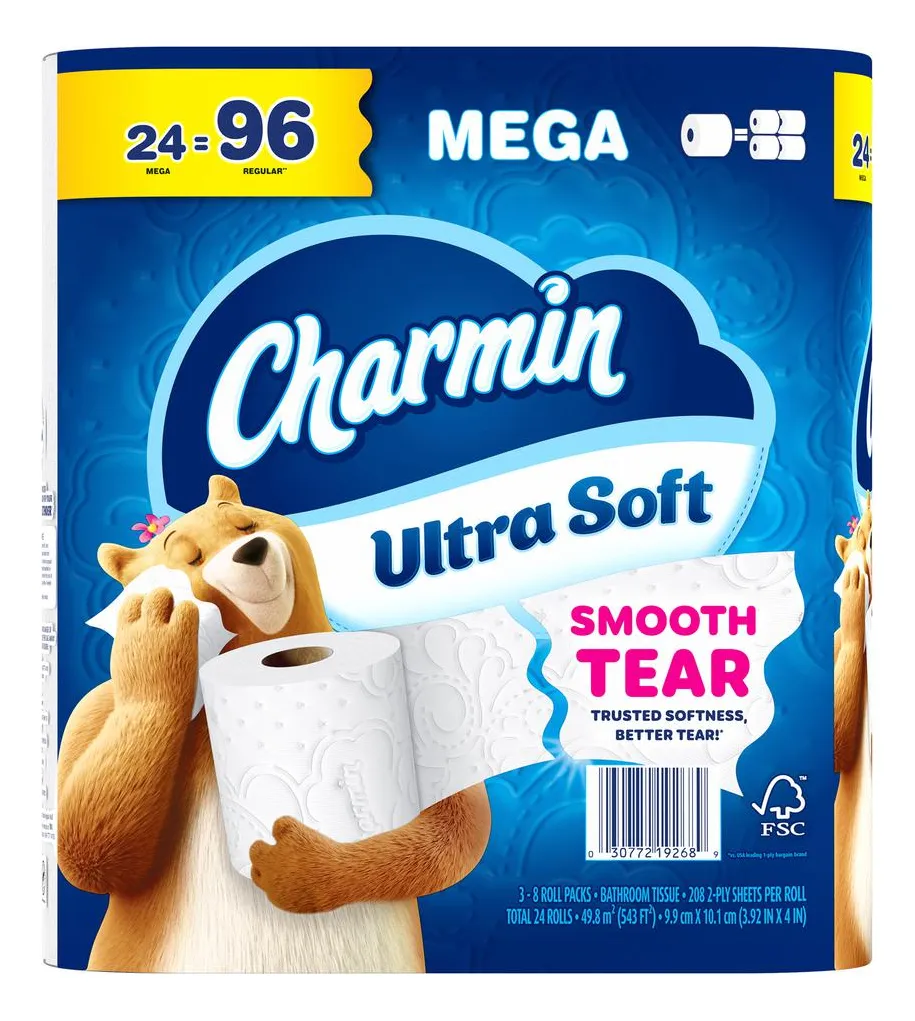 Charmin Papel Higiénico Ultra Suave 24 Rollos / 208 Hojas