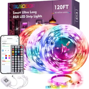Cinta De Luz Led Rgb 36,5 Metros Tira Led + Control Bt Rgb