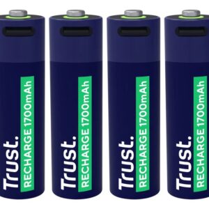 Pilas Recargables Aa Tipo C Trust 1700 Mah Pack X4 Unidades