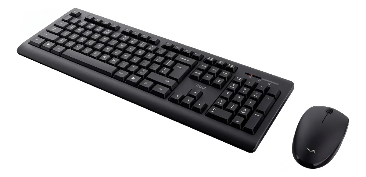 Combo Teclado Y Mouse Trust Primo Inalambrico Negro 25433 Negro Negro
