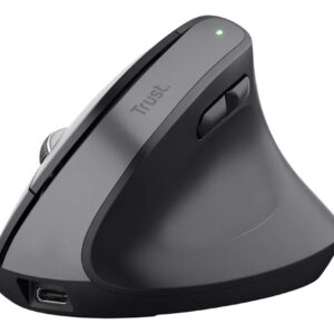 Mouse Ergonómico Vertical Recargable Trust Bayo+ Bluetooth Negro