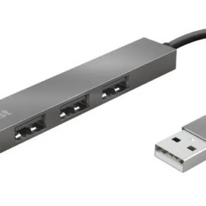 Hub Usb Trust Aluminio Halyx 4 Puertos 23786