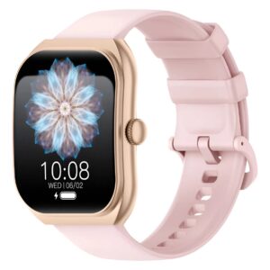 Smartwach Peje Zw01max 2.01 Resis Agua 1atm Deporte Salud R Rosa Mesh Rosa Dorado