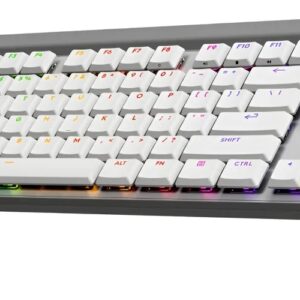Teclado Gamer Inalámbrico Logitech G515 Lightspeed Tkl Blanc Blanco Inglés Us