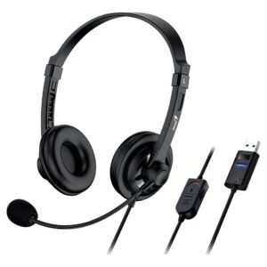 Audífono Usb Con Micrófono Genius Hs-235u Negro Negro