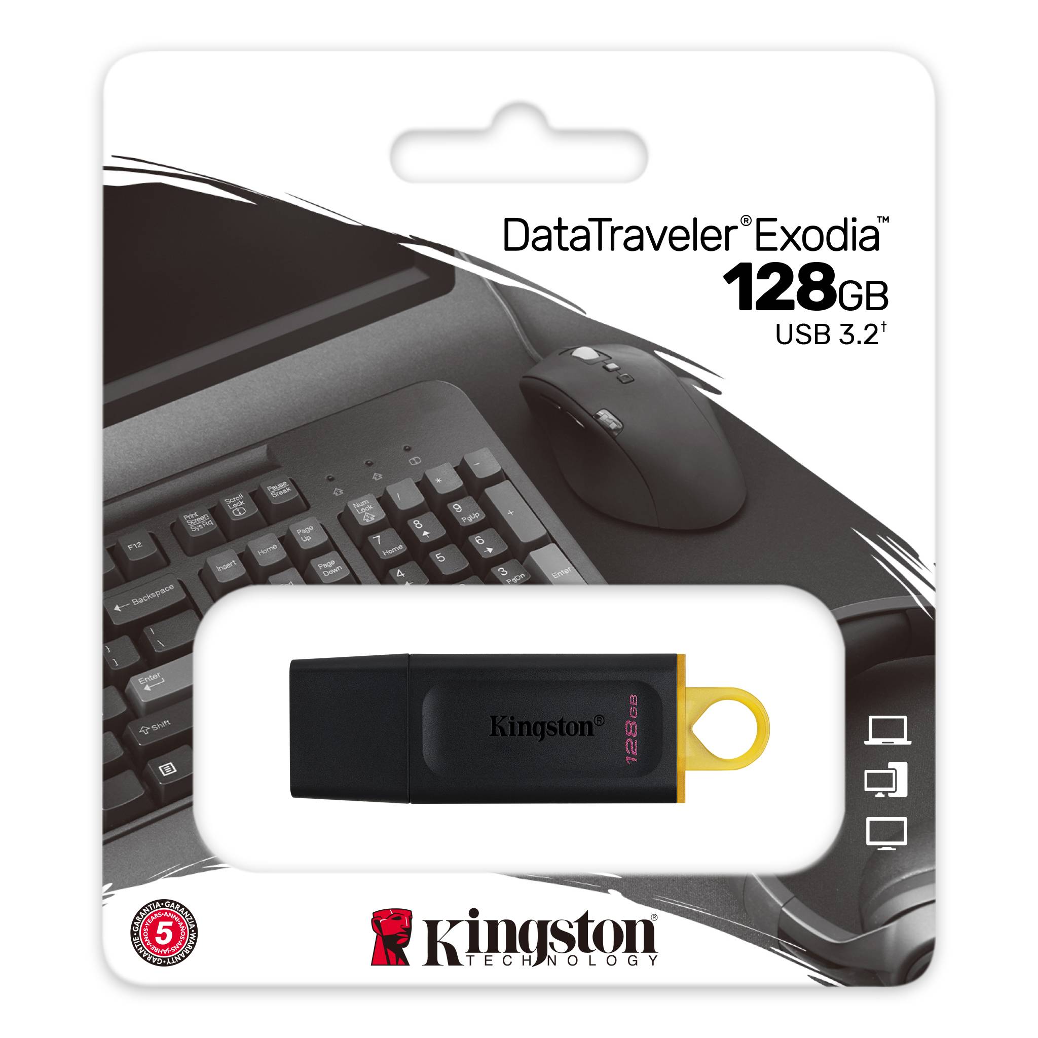 Memoria Usb 128gb Kingston Dtx/128gb Exodia Usb 3.2 Negro - Imagen 3