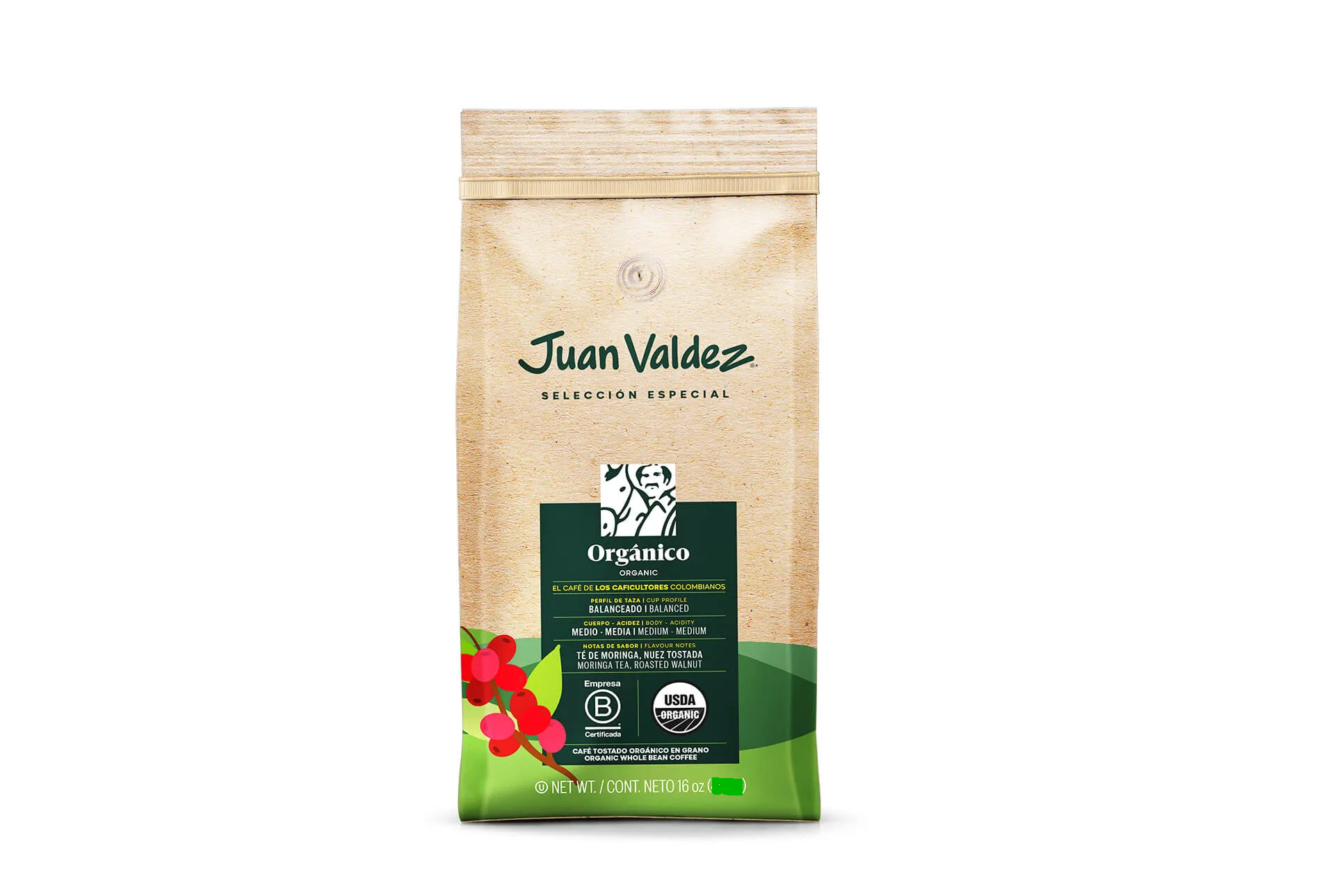 Café juan Valdez grano orgánico gourmet 1 kg