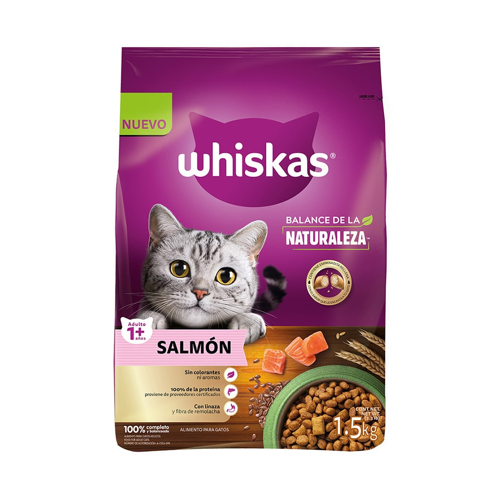 Alimento Balance Whiskas gato Adulto Salmón 1.5 Kg