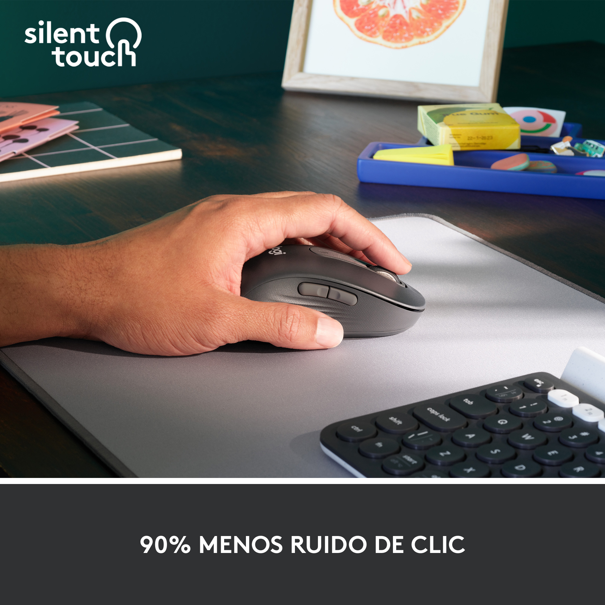 Mouse Inalámbrico, Bluetooth Logitech Signature M650 L Zurdo - Imagen 3