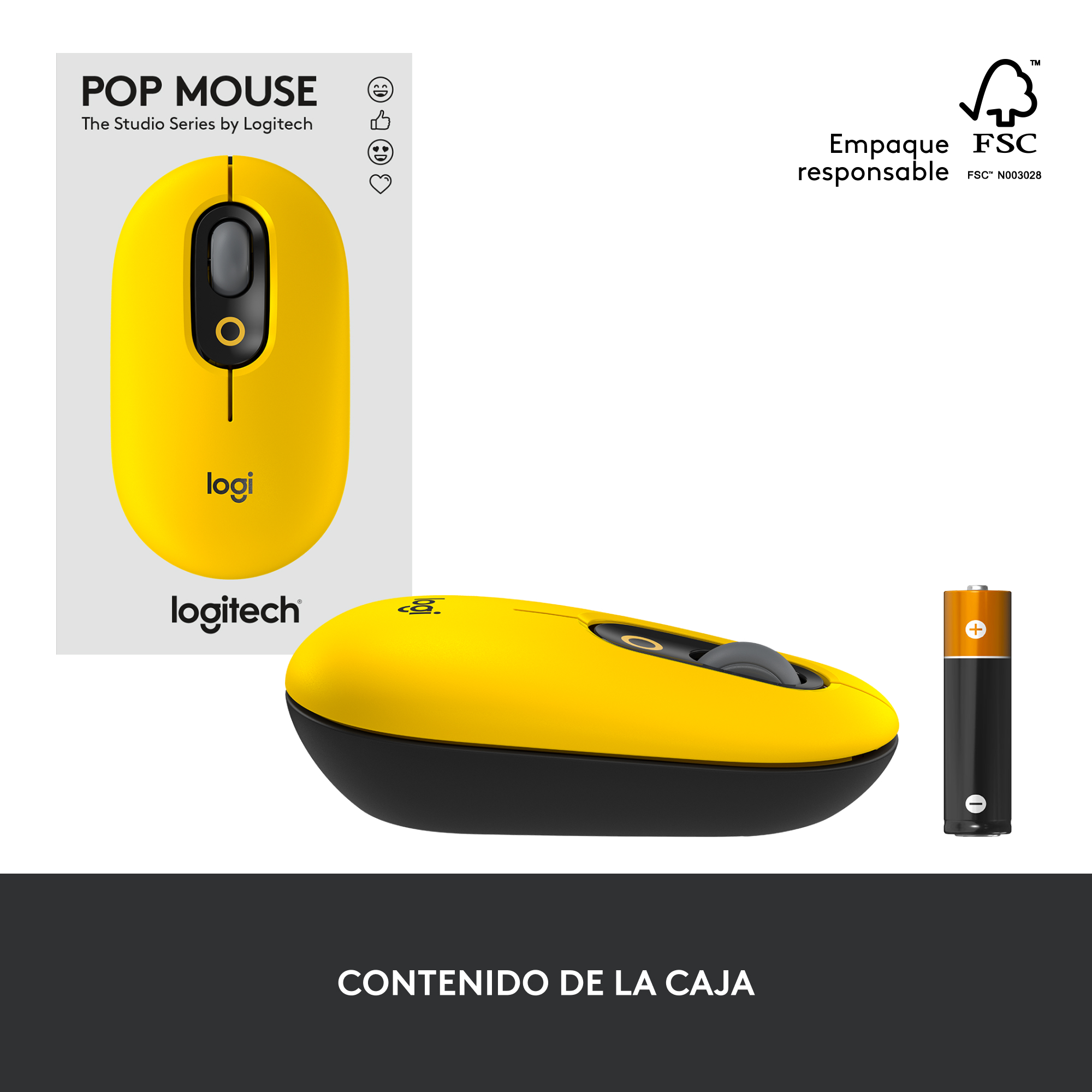 Mouse Bluetooth Logitech Pop Blast - Imagen 3