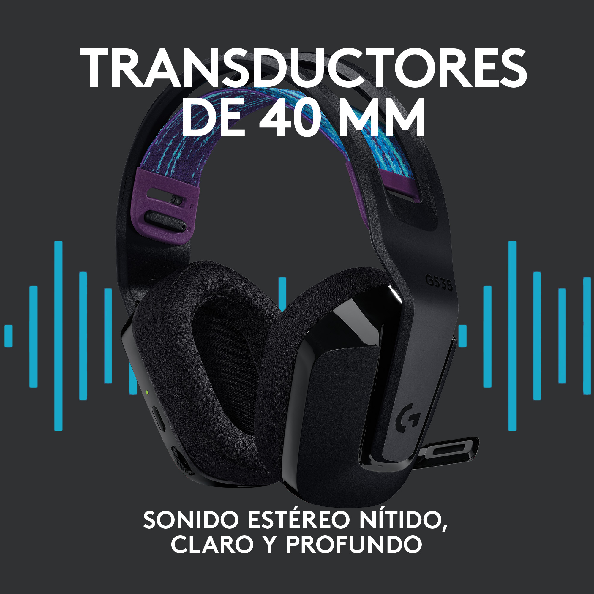Logitech G535 Diadema Gamer Inalámbrica Lightspeed, Pc/ps5 - Imagen 2