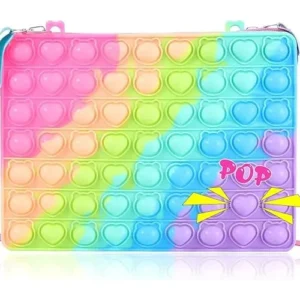 Push Pop It Bolso Arcoíris Para Niñas Burbujas Reventar