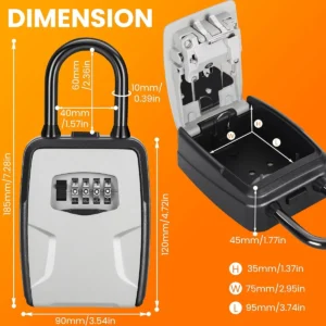Porta Llaves Caja Fuerte De Seguridad Clave 4 Digitos Colgar