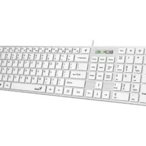 Teclado Genius Slimstar 126 Qwerty Español Color Blanco