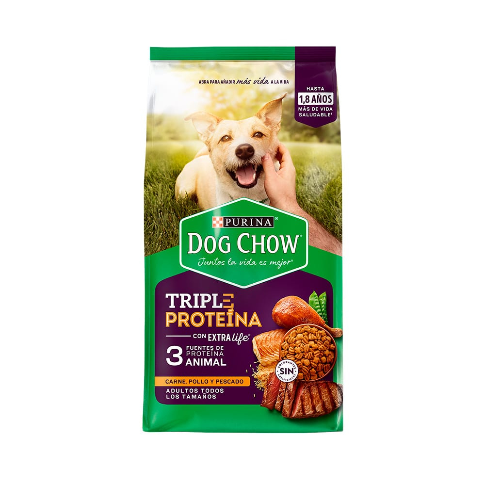Alimento Dog Chow Todas las razas con triple proteína 22.7 KG