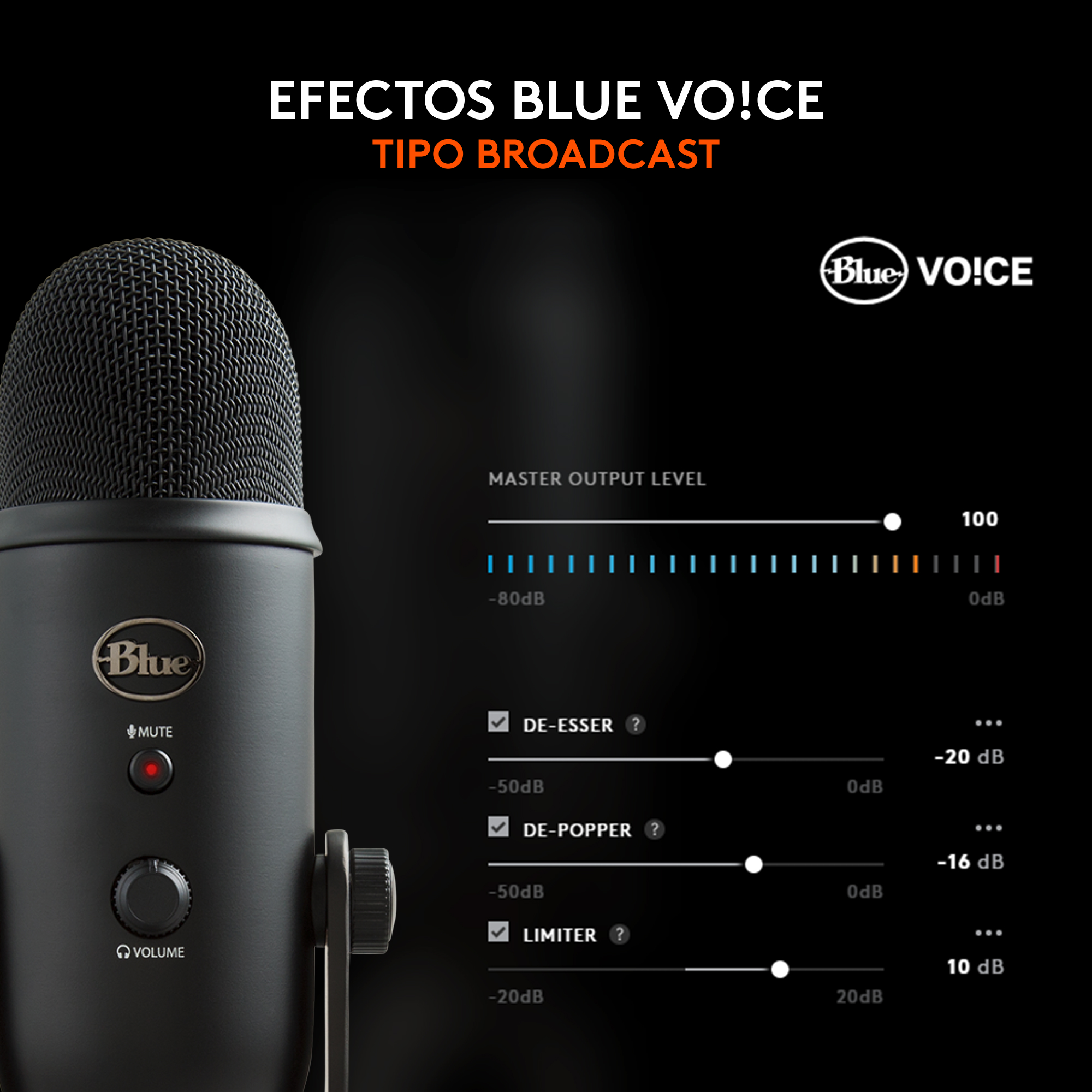 Micrófono Blue Yeti Condensador Omnidirecciona Negro - Imagen 4