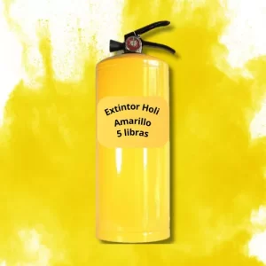 Extintor Holi Neon Para Carnavales / Fiestas Cumpleaños 5 Libras Amarillo