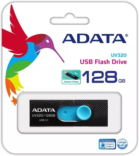 Memoria Usb Adata Uv320 128gb 3.2 Gen 1 Negro Y Azul - Imagen 2
