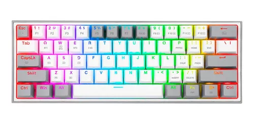 Teclado Bluetooth Redragon Fizz K616 Rgb Blanco Gris Español