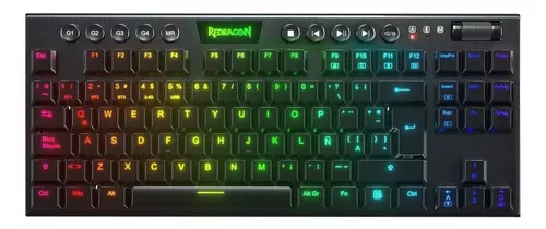 Teclado Gamer Redragon K622 Rgb Horus Usb Switch Rojo Español