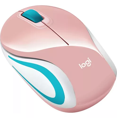 Mouse Mini Inalámbrico Logitech Color Collection M187 Rosado - Imagen 2