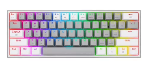 Teclado Bluetooth Redragon Fizz K616 Rgb Gris Blanco Español - Imagen 2