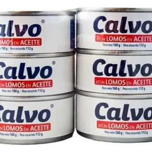 Calvo Atún Lomos en Aceite Vegetal 6 Unidades / 160 g / 5.6 oz