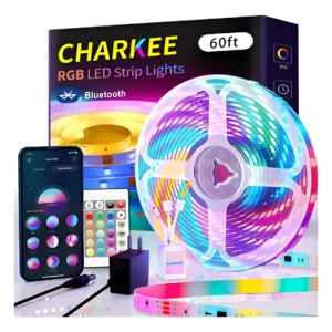 Cinta De Luz Led Rgb 18 Metros Tira Led + Control Bt 60 Pies