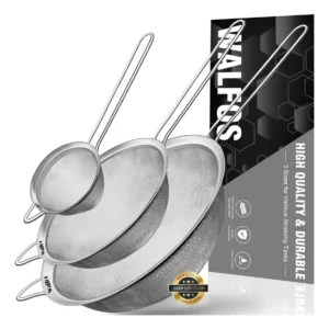 Juego De Coladores Y Tamices De Malla Fina, Acero Inoxidable