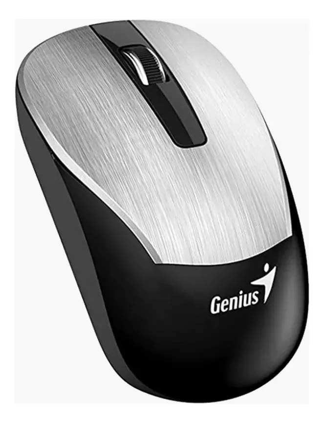 Mouse Inalámbrico Genius Eco-8015 Recargable Silver Plateado - Imagen 2
