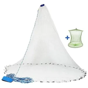 Atarraya Americana Nueva Nylon 2.40m De Radio 4.80m Diametro